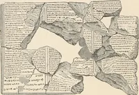 An illustration from The Chaldean account of Genesis : containing the description of the creation, the deluge, the tower of Babel, the destruction of Sodom, the times of the Patriarchs, and Nimrod, Babylonian fables, and legends of the gods : from the cuneiform inscriptions (1876)