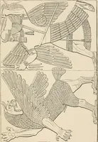 An illustration from The Chaldean account of Genesis : containing the description of the creation, the deluge, the tower of Babel, the destruction of Sodom, the times of the Patriarchs, and Nimrod, Babylonian fables, and legends of the gods : from the cuneiform inscriptions (1876)