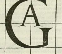 An illustration from Champ fleury : au quel est contenu lart & science de la deue & vraye proportio[n] des lettres attiques, quo[n] dit autreme[n]t lettres antiques, & vulgairement lettres romaines proportionnes selon le corps & visage humain ... (1529)