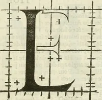 An illustration from Champ fleury : au quel est contenu lart & science de la deue & vraye proportio[n] des lettres attiques, quo[n] dit autreme[n]t lettres antiques, & vulgairement lettres romaines proportionnes selon le corps & visage humain ... (1529)