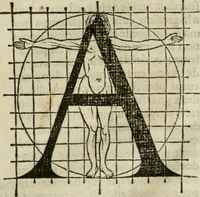 Picture 18 of 87 from Champ fleury : au quel est contenu lart & science de la deue & vraye proportio[n] des lettres attiques, quo[n] dit autreme[n]t lettres antiques, & vulgairement lettres romaines proportionnes selon le corps & visage humain ... (1529), leaf 55