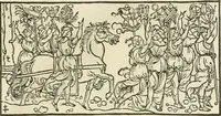 An illustration from Champ fleury : au quel est contenu lart & science de la deue & vraye proportio[n] des lettres attiques, quo[n] dit autreme[n]t lettres antiques, & vulgairement lettres romaines proportionnes selon le corps & visage humain ... (1529)
