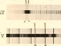 An illustration from Changes in the wave-frequencies of the lines of emission spectra of elements (1897)