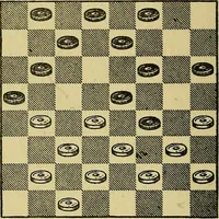 An illustration from Checker classics; the expert's handbook of American match games with analyses, notes, and diagrams (1922)