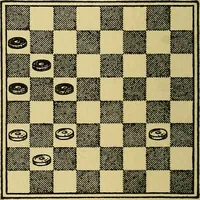 An illustration from Checker classics; the expert's handbook of American match games with analyses, notes, and diagrams (1922)