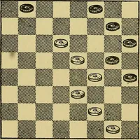 An illustration from Checker classics; the expert's handbook of American match games with analyses, notes, and diagrams (1922)