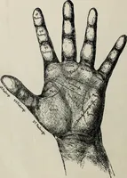 An illustration from Cheiro's language of the hand : complete practical work on the sciences of cheirognomy and cheiromancy, containing the system, rules, and experience of Cheiro [pseud.] fifty-five full-page illustrations, and over two hundred engravings of lines, mounts, and marks (1900)