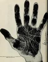 An illustration from Cheiro's language of the hand : complete practical work on the sciences of cheirognomy and cheiromancy, containing the system, rules, and experience of Cheiro [pseud.] fifty-five full-page illustrations, and over two hundred engravings of lines, mounts, and marks (1900)