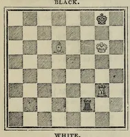 An illustration from The chess-player's handbook : a popular and scientific introduction to the game of chess, exemplified in games actually played by the greatest masters and illustrated by numerous diagrams of original and remarkable positions (1848)
