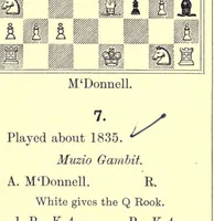 An illustration from Chess sparks; or, Short and bright games of chess (1895)