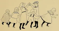 Picture 1 of 13 from Children's singing games (1895), leaf 19