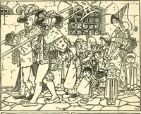 An illustration from Children's singing games, with the tunes to which they are sung (1900)