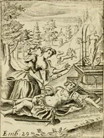 Picture 39 of 64 from Choice emblems, divine and moral, antient and modern, or, Delights for the ingenious, in above fifty select emblems , curiously ingraven upon copper-plates : with fifty pleasant poems and lots, by way of lottery, for illustrating each emblem to promote instruction and good counsel by diverting recreation (1732), leaf 139