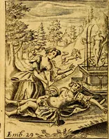 An illustration from Choice emblems, divine and moral, antient and modern; or, Delights for the ingenious, in above fifty select emblems .. (1732)