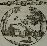 An illustration from Choice emblems, natural, historical, fabulous, moral, and divine : for the improvement and pastime of youth : displaying the beauties and morals of the ancient fabulists, the whole calculated to convey the golden lessons of instruction under a new and more delightful dress : written for the amusement of a young nobleman (1793)