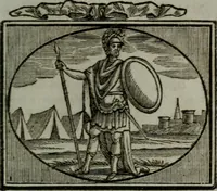 An illustration from Choice emblems, natural, historical, fabulous, moral, and divine : for the improvement and pastime of youth : displaying the beauties and morals of the ancient fabulists, the whole calculated to convey the golden lessons of instruction under a new and more delightful dress : written for the amusement of a young nobleman (1793)
