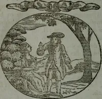 An illustration from Choice emblems, natural, historical, fabulous, moral, and divine : for the improvement and pastime of youth : displaying the beauties and morals of the ancient fabulists, the whole calculated to convey the golden lessons of instruction under a new and more delightful dress : written for the amusement of a young nobleman (1793)