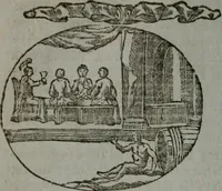 An illustration from Choice emblems, natural, historical, fabulous, moral, and divine : for the improvement and pastime of youth : displaying the beauties and morals of the ancient fabulists, the whole calculated to convey the golden lessons of instruction under a new and more delightful dress : written for the amusement of a young nobleman (1793)