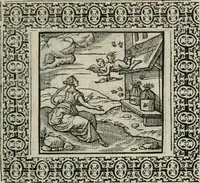 Picture 142 of 169 from A Choice of Emblemes, and other devises : For the moste parte gathered out of sundrie writers, Englished and Moralized. And divers newly devised (1586), leaf 156