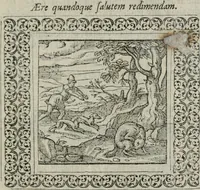 Picture 26 of 169 from A Choice of Emblemes, and other devises : For the moste parte gathered out of sundrie writers, Englished and Moralized. And divers newly devised (1586), leaf 46