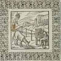 Picture 38 of 169 from A Choice of Emblemes, and other devises : For the moste parte gathered out of sundrie writers, Englished and Moralized. And divers newly devised (1586), leaf 57