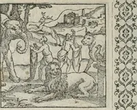 Picture 44 of 169 from A Choice of Emblemes, and other devises : For the moste parte gathered out of sundrie writers, Englished and Moralized. And divers newly devised (1586), leaf 61