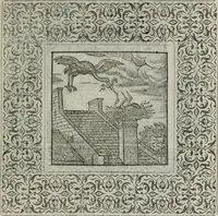 Picture 68 of 169 from A Choice of Emblemes, and other devises : For the moste parte gathered out of sundrie writers, Englished and Moralized. And divers newly devised (1586), leaf 82