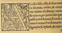 An illustration from Chorographia de alguns lugares que stam em hum caminho, que fez Gaspar Barreiros ó anno de M.D.xxxxvj. começa[n]do na cidade de Badajoz em Castella, te á de Milam em Italia, co[m] algu[m]as outras obras, cujo catalogo vai scripto com os nomes dos dictos lugares, na folha seguinte. (1561)