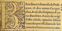An illustration from Chorographia de alguns lugares que stam em hum caminho, que fez Gaspar Barreiros ó anno de M.D.xxxxvj. começa[n]do na cidade de Badajoz em Castella, te á de Milam em Italia, co[m] algu[m]as outras obras, cujo catalogo vai scripto com os nomes dos dictos lugares, na folha seguinte. (1561)