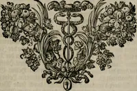 Picture 38 of 75 from Iconologia deorum, oder Abbildung der Götter : welche von den alten verehret Worden ; ais dem Welt-berümtesten Antichen der Griechischen und Römischen Statuen, auch in Marmel, Porfido-Stein, Metall, Agat, Onyx, Sardonich und andren Edelsteinen befindlichen Bildereyen, sorgfältig abgesehen, samt dero eigentlicher Beschreibung und Erklärung der Heidnischen Tempel-Ceremonien, auch Vorbildung der thiere und anderer Sachen, die auf hieroglyphische und emblematische Art, nach Weise der Egyptischen Schrifften, schicklich können vorgebracht und auf einen gewissen Verstand gerichtet werden ; deme allem vorgefügt ist, des durchleuchtigen Palm-Ordens der Hochlöbl. fruchtbringenden Gesellschaft auf dem Parnass aufgestellter ehren-Tempel (1680), leaf 200