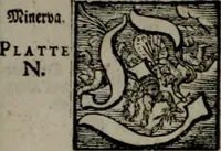 Picture 39 of 75 from Iconologia deorum, oder Abbildung der Götter : welche von den alten verehret Worden ; ais dem Welt-berümtesten Antichen der Griechischen und Römischen Statuen, auch in Marmel, Porfido-Stein, Metall, Agat, Onyx, Sardonich und andren Edelsteinen befindlichen Bildereyen, sorgfältig abgesehen, samt dero eigentlicher Beschreibung und Erklärung der Heidnischen Tempel-Ceremonien, auch Vorbildung der thiere und anderer Sachen, die auf hieroglyphische und emblematische Art, nach Weise der Egyptischen Schrifften, schicklich können vorgebracht und auf einen gewissen Verstand gerichtet werden ; deme allem vorgefügt ist, des durchleuchtigen Palm-Ordens der Hochlöbl. fruchtbringenden Gesellschaft auf dem Parnass aufgestellter ehren-Tempel (1680), leaf 201