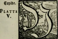 An illustration from Iconologia deorum, oder Abbildung der Götter : welche von den alten verehret Worden ; ais dem Welt-berümtesten Antichen der Griechischen und Römischen Statuen, auch in Marmel, Porfido-Stein, Metall, Agat, Onyx, Sardonich und andren Edelsteinen befindlichen Bildereyen, sorgfältig abgesehen, samt dero eigentlicher Beschreibung und Erklärung der Heidnischen Tempel-Ceremonien, auch Vorbildung der thiere und anderer Sachen, die auf hieroglyphische und emblematische Art, nach Weise der Egyptischen Schrifften, schicklich können vorgebracht und auf einen gewissen Verstand gerichtet werden ; deme allem vorgefügt ist, des durchleuchtigen Palm-Ordens der Hochlöbl. fruchtbringenden Gesellschaft auf dem Parnass aufgestellter ehren-Tempel (1680)