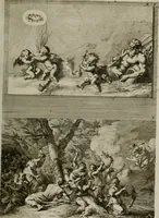 An illustration from Iconologia deorum, oder Abbildung der Götter : welche von den alten verehret Worden ; ais dem Welt-berümtesten Antichen der Griechischen und Römischen Statuen, auch in Marmel, Porfido-Stein, Metall, Agat, Onyx, Sardonich und andren Edelsteinen befindlichen Bildereyen, sorgfältig abgesehen, samt dero eigentlicher Beschreibung und Erklärung der Heidnischen Tempel-Ceremonien, auch Vorbildung der thiere und anderer Sachen, die auf hieroglyphische und emblematische Art, nach Weise der Egyptischen Schrifften, schicklich können vorgebracht und auf einen gewissen Verstand gerichtet werden ; deme allem vorgefügt ist, des durchleuchtigen Palm-Ordens der Hochlöbl. fruchtbringenden Gesellschaft auf dem Parnass aufgestellter ehren-Tempel (1680)