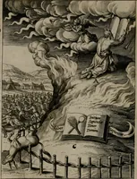 Picture 5 of 136 from Christeliicken waerseggher : de principale stucken van t'Christen geloof en Leuen int cort begrijpende : met een rolle der deugtsaemheyt daer op dienende : ende een schildt-wacht teghen de valsche waersegghers, tooueraers, etc. (1603), leaf 21