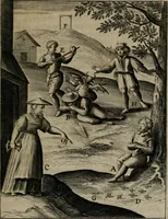 An illustration from Christeliicken waerseggher : de principale stucken van t'Christen geloof en Leuen int cort begrijpende : met een rolle der deugtsaemheyt daer op dienende : ende een schildt-wacht teghen de valsche waersegghers, tooueraers, etc. (1603)