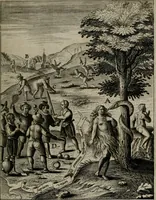 An illustration from Christeliicken waerseggher : de principale stucken van t'Christen geloof en Leuen int cort begrijpende : met een rolle der deugtsaemheyt daer op dienende : ende een schildt-wacht teghen de valsche waersegghers, tooueraers, etc. (1603)