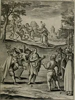 An illustration from Christeliicken waerseggher : de principale stucken van t'Christen geloof en Leuen int cort begrijpende : met een rolle der deugtsaemheyt daer op dienende : ende een schildt-wacht teghen de valsche waersegghers, tooueraers, etc. (1603)