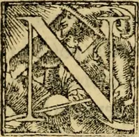 An illustration from Christianae religionis institutio : totam ferè pietatis summã & quicquid est in doctrina salutis cognitu necessarium complectens : omnibus pietatis studiosis lectu dignissimum opus, ac recens editum Praefatio ad Christianissimum regem franciae, qua hic ei liber pro confessione fidei offertur .. (1536)