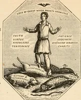 An illustration from Christian similitudes: being a series of emblematic engravings, with written explanations, miscellaneous observations, and religious reflections, designed to illustrate divine truth, in accordance with the cardinal principles of Christianity .. (1866)