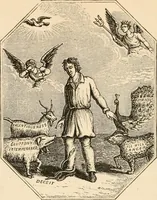 An illustration from Christian similitudes: being a series of emblematic engravings, with written explanations, miscellaneous observations, and religious reflections, designed to illustrate divine truth, in accordance with the cardinal principles of Christianity .. (1866)