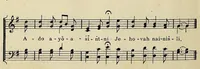 An illustration from Christian songs in Navaho (1908)