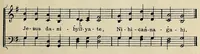 An illustration from Christian songs in Navaho (1908)