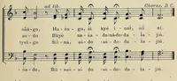 An illustration from Christian songs in Navaho (1908)