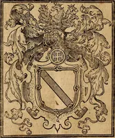 An illustration from Chronica del inclito Emperador de España, Don Alonso VII : deste nombre Rey de Castilla y Leon ... Sacada de vn libro mvy antigvo escrito de mano con letras de los Godos, por relacion de los mismos que lo vieron, y de muchas escrituras y priuilegios originales del mesmo Emperador, y otros (1600)