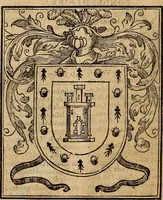 An illustration from Chronica del inclito Emperador de España, Don Alonso VII : deste nombre Rey de Castilla y Leon ... Sacada de vn libro mvy antigvo escrito de mano con letras de los Godos, por relacion de los mismos que lo vieron, y de muchas escrituras y priuilegios originales del mesmo Emperador, y otros (1600)