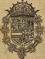 An illustration from Chronica del inclito Emperador de España, Don Alonso VII : deste nombre Rey de Castilla y Leon ... Sacada de vn libro mvy antigvo escrito de mano con letras de los Godos, por relacion de los mismos que lo vieron, y de muchas escrituras y priuilegios originales del mesmo Emperador, y otros (1600)