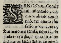 An illustration from Chronica del Rey D. Ioam I. de boa memoria, e dos reyes de Portugal o decimo : primeira[-terceira] parte : em que se contem a defensam do reyno atè ser eleito rey : offerecida a magestad del Rey Dom Ioam o IV. n. senhor de miraculosa memoria (1644)