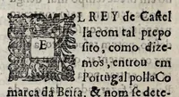 An illustration from Chronica del Rey D. Ioam I. de boa memoria, e dos reyes de Portugal o decimo : primeira[-terceira] parte : em que se contem a defensam do reyno atè ser eleito rey : offerecida a magestad del Rey Dom Ioam o IV. n. senhor de miraculosa memoria (1644)