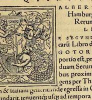 An illustration from Chronica regnorum aquilonarium Daniæ Suetiæ Noruagiæ (1548)