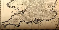 An illustration from Chronicon saxonicum, seu Annales rerum in Anglia præcique gestarum, a Christo nato ad annum usque MCLIV. deducti, ac jam demum latinitate donati. Cum indice rerum chronologico. Accedunt regulæ ad investigandas nominum locorum origines. Et nominum locorum ac virorum in chronico memoratorum explicatio (1692)